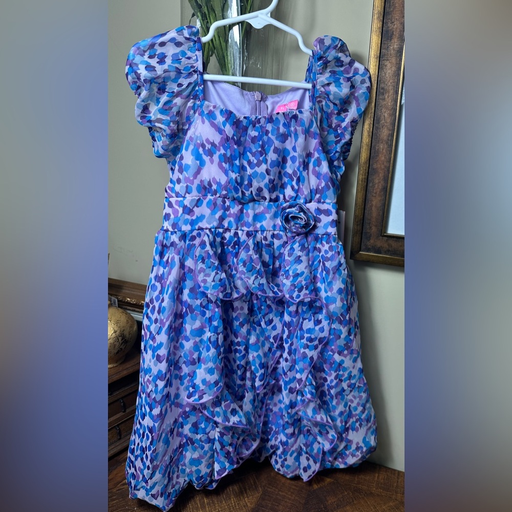 NWT‎ Hype Girls 6 Purple Blue Bubble Hem Dress